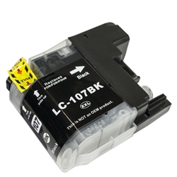 Brother Compatible LC107BK Black Super High Yield Ink Cartridge