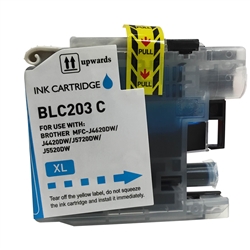Compatible Brother LC203C Cyan Ink Cartridge - Replacement Ink Cartridge for MFC-J4320DW. MFC-J4420DW, MFC-J4620DW, MFC-J5520DW, MFC-J5620DW, MFC-J5720DW