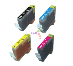 Remanufactured Canon BCI-8 4-Color Ink Cartridge Set