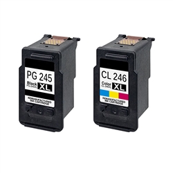 Replacement Canon PG-245XL, CL-246XL Ink Cartridge Set (8278B001, 8280B001)