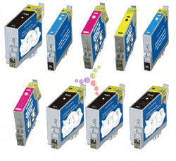 Compatible Epson T059  for Compatible Epson T059180, T059280, T059380, T059480, T059580, T059680, T059780, T059880, T059980 Ink Cartridge Set of 9