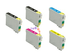 Remanufactured Epson Stylus CX4400 5-Pack Inkjet Cartridge Set