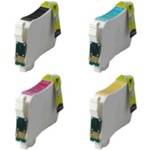 Remanufactured Epson Stylus NX124 4-Color T124 Ink Cartridge Set