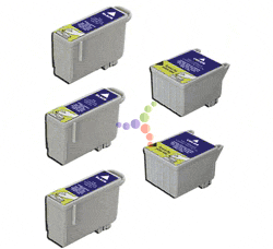 Remanufactured Epson Stylus C42UX 5-Pack Ink Cartridges