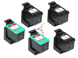 Remanufactured HP 94 and HP 97 Inkjet Cartridges Set of 5