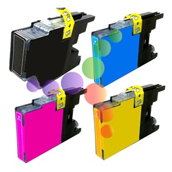 Compatible Brother LC75 4-Color Ink Cartridge Set