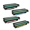 Remanufactured HP Color LaserJet CM3530, CP3525 4-Color Toner Set