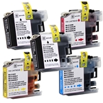 Compatible Brother LC107/105 5-Pack Super High Yield Ink Cartridge Set