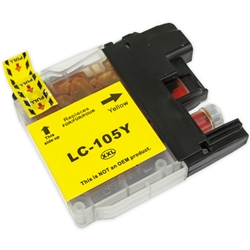 Brother Compatible LC105Y Yellow Super High Yield Ink Cartridge