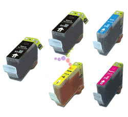 Remanufactured Canon BCI-3E 5-Pack Ink Cartridge Set