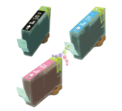 Compatible Canon BCI-3EPB 3-Pack Ink Cartridge Set