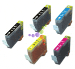 Compatible Canon BCI-6 5-Pack Ink Cartridge Set