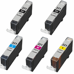 Compatible Canon CLI-221 5-Pack Ink Cartridge Set