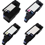 Compatible Dell 331-0777, 331-0778, 331-0779, 331-0780  High Yield Laser Toner Cartridge Set of 4 for Compatible Dell 1250, 1350