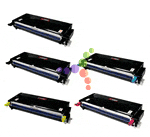 Remanufactured Dell Laser 3110cn 5-Pack Toner Cartridge Set
