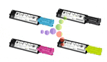 Remanufactured Dell Laser 3100 4-Color Toner Cartridge Set