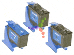 Remanufactured Dell 7Y743, 7Y745 Ink Cartridge Set of 3