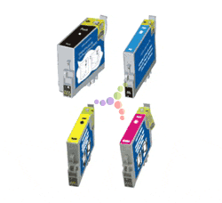 Remanufactured Epson Stylus C67 4-Color Ink Cartridge Set