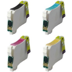 Remanufactured Epson Stylus NX125 4-Color T125 Ink Cartridge Set