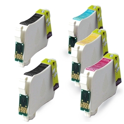 Compatible Epson T125  T125120, T125220, T125320, T125420 Ink Cartridge Set of 5