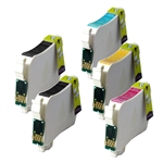 Compatible Epson T127  T127120, T127220, T127320, T127420 Extra High Capacity Ink Cartridge Set of 5 for Compatible Epson WorkForce 60