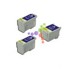 Remanufactured Epson Stylus C62 Ink Cartridge Set of 3