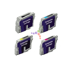 Remanufactured Epson Stylus C82 4-Color Ink Cartridge Set