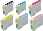 Compatible Epson T079  T079120, T079220, T079320,T079420, T079520, T079620 Ink Cartridge Set of 6 for Stylus Photo 1400