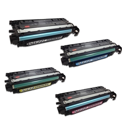 Remanufactured HP Color LaserJet CP4025, CP4525 4-Color Toner Set