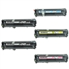 Compatible HP 128A  for HP CE320A, CE321A, CE322A, CE323A Laser Toner Cartridge Set of 5 for Color LaserJet CM1415, CP1525