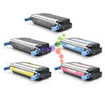 Remanufactured HP Color LaserJet CP4005 5-Pack Laser Toner Set