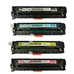 Remanufactured HP CP1215, CP1515, CP1518 4-Color Laser Toner Set