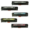 Remanufactured HP CP1215, CP1515, CP1518 5-Pack Laser Toner Set