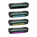 HP 655A Toner Cartridges 4-Pack Compatible Replacements (CMYK)