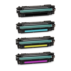 HP 655A Toner Cartridges 4-Pack Compatible Replacements (CMYK)