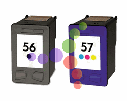 Remanufactured HP 56 and 57 Ink Cartridges Set of 2