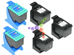 Remanufactured HP 94 and HP 95 Ink Cartridges Set of 5
