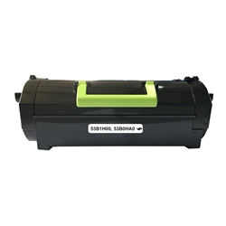 Lexmark 53B1H00, 53B0HA0 Black Remanufactured High Yield Toner Cartridge