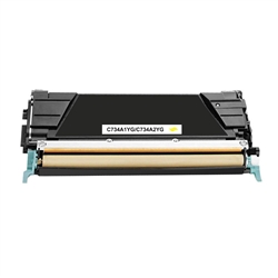 Lexmark C734A1YG, C734A2YG Remanufactured Yellow Toner Cartridge