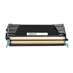 Lexmark C736H1YG Yellow Remanufactured High Yield Toner Cartridge