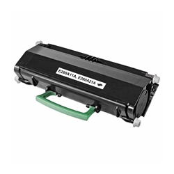 Lexmark E260A11A, E260A21A Remanufactured Black Toner Cartridge 3500 Yield