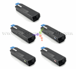 Remanufactured Okidata C5100n 5-Pack Laser Toner Cartridge Set