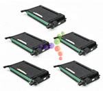 5-Pack Compatible Laser Toner Cartridge Set for Samsung CLP600