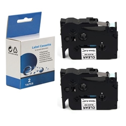 Brother TZ-141/TZe-141 P-touch Black on Clear 18mm