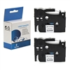 Brother TZ-221/TZE-221 P-touch Black on White 9mm 3/8" Label Tape