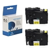 Brother TZ-631/TZE-631 P-touch Black on Yellow 12mm 1/2" Label Tape
