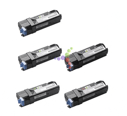 5-Pack Remanufactured Toner Cartridge Set for Xerox Phaser 6125