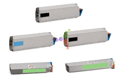 Remanufactured Okidata C9300 5-Pack Laser Toner Cartridge Set